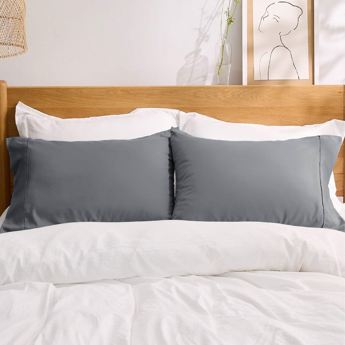 Decorative Pillow Sham, Fade and Stain Resistant Microfiber for Guest Rooms, Headboards and Everyday Bedroom Decor, 4 Sizes and 18 Colors image 27