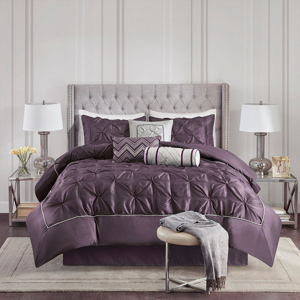 Bed Comforter, Laurel 7 Piece Tufted Set, Machine-Washable Care, Hypoallergenic Comfort for Year-Round Bedroom Comfort and Restful Sleep image 27
