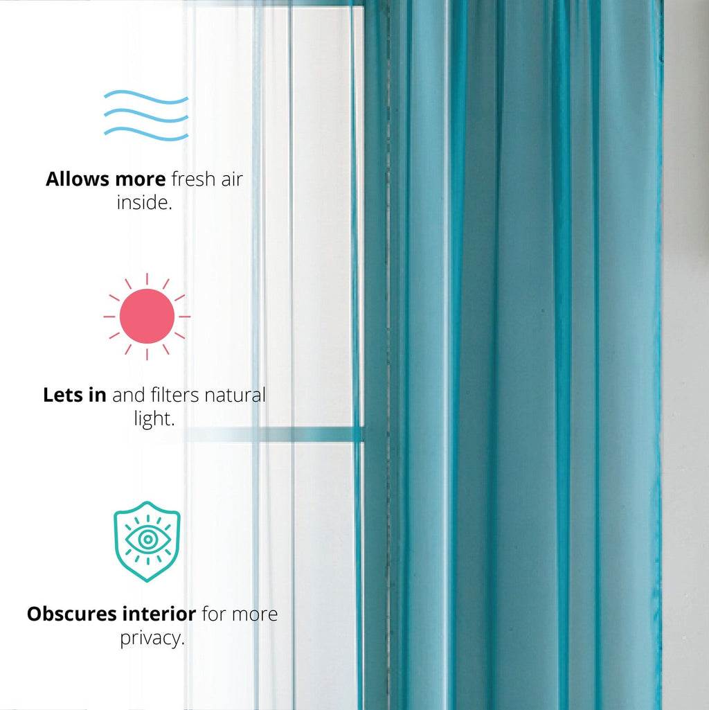 Window Curtain, Lucento Sheer Voile Rod Pocket Panels for Windows, Room Styling and Everyday Privacy, 11 Sizes and 16 Colors image 27