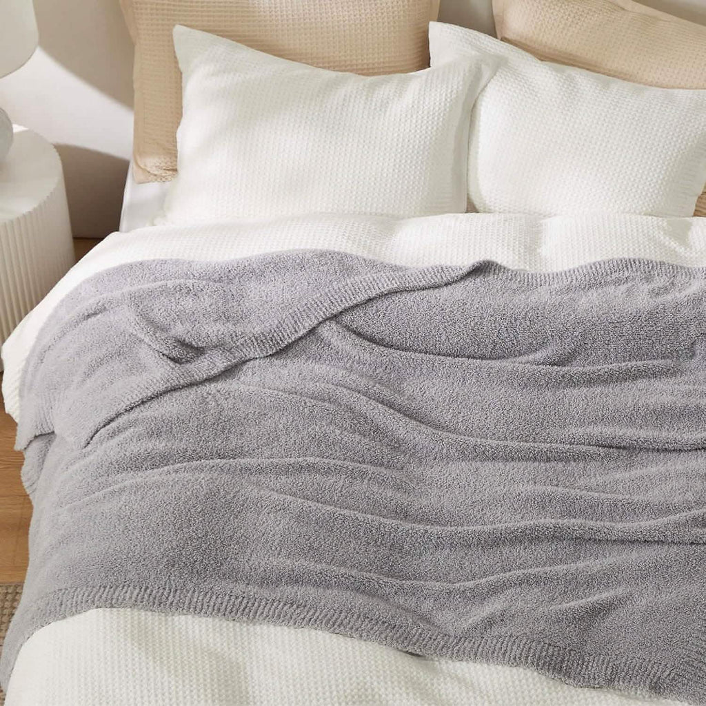 Cozy Throw Blanket, Feather Yarn, Lightweight Design, Machine-Washable Care for Sofas, Beds and Relaxing at Home, 2 Sizes and 12 Colors image 27