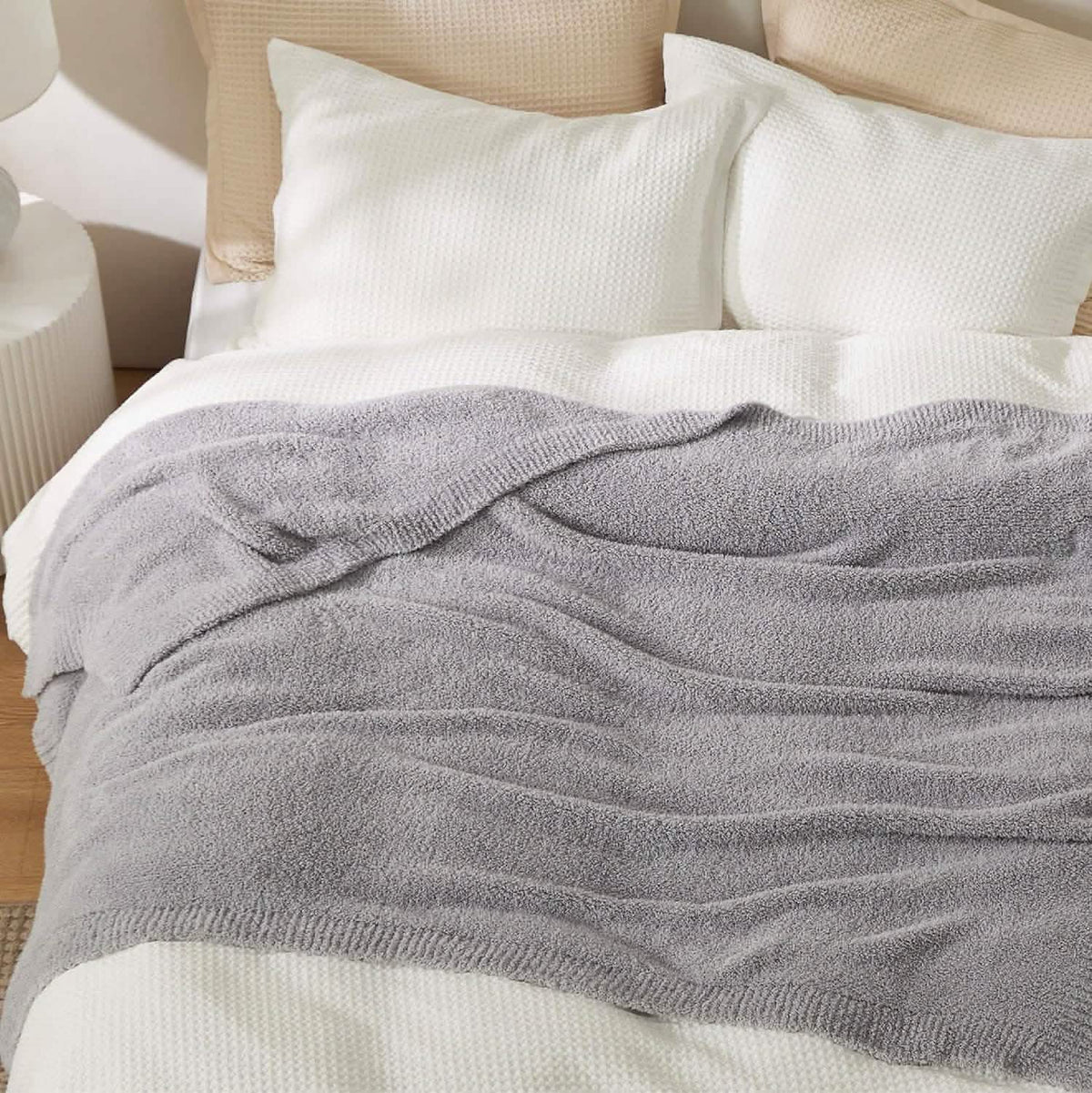 Cozy Throw Blanket, Feather Yarn, Lightweight Design, Machine-Washable Care for Sofas, Beds and Relaxing at Home, 2 Sizes and 12 Colors image 27