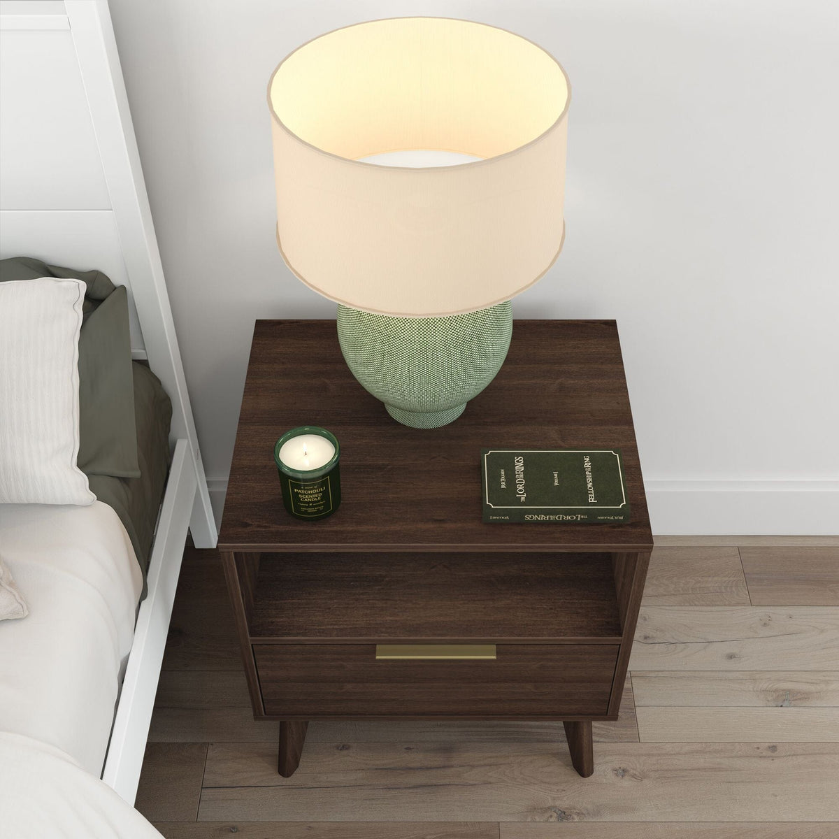 Nightstand, Haven with Shelf for Bedrooms, Bedside Essentials and Everyday Storage, 4 Color Options image 27