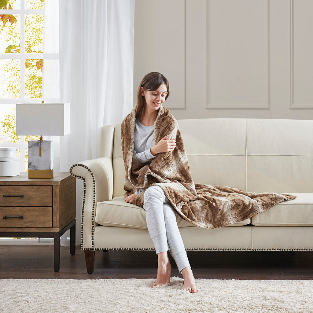 Cozy Throw Blanket, Zuri Oversized Faux Fur, Machine-Washable Care for Sofas, Beds and Relaxing at Home, 10 Color Options image 27