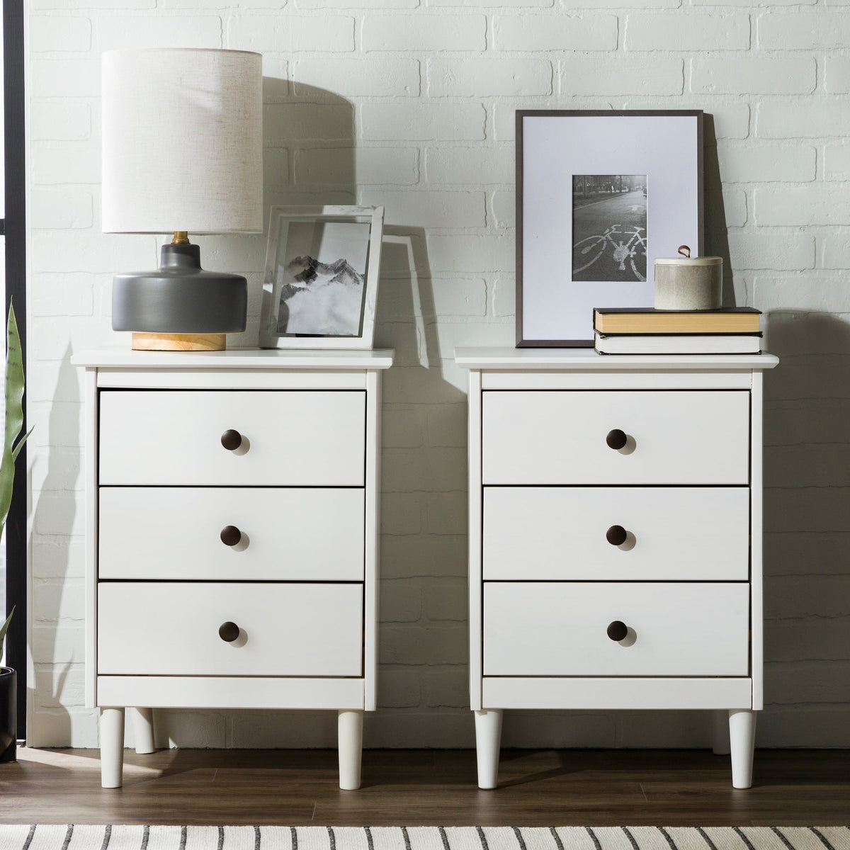 Nightstand, Spencer Solid Transitional Wood for Bedrooms, Bedside Essentials and Everyday Storage, 2 Size Options image 27