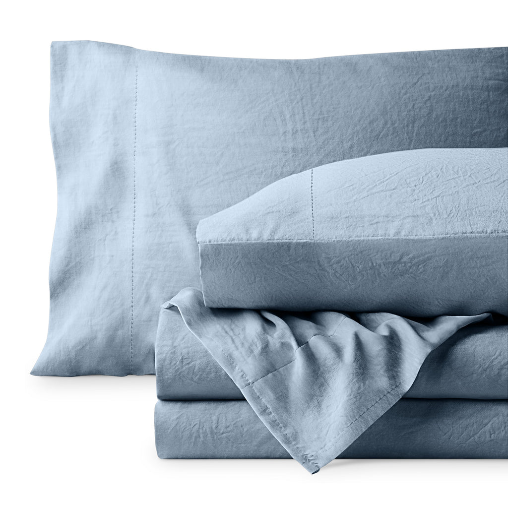 Bed Sheet Set, Ultra Soft Washed for Master Bedrooms, Guest Beds and Daily Use, 5 Sizes and 14 Colors image 27
