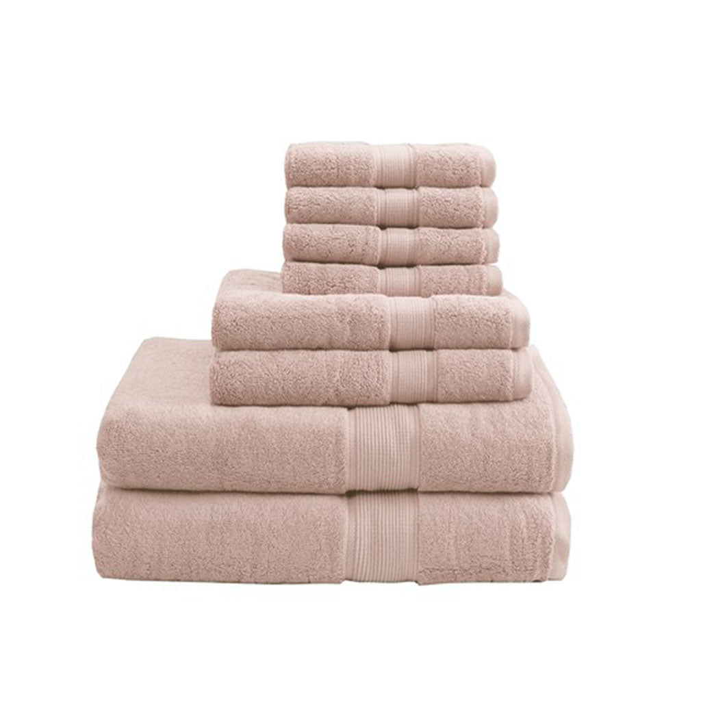 Bath Linen, 800GSM Premium Long Staple Cotton 8 Piece, Machine-Washable Care for Home Bathrooms and Everyday Care, 26 Color Options image 27