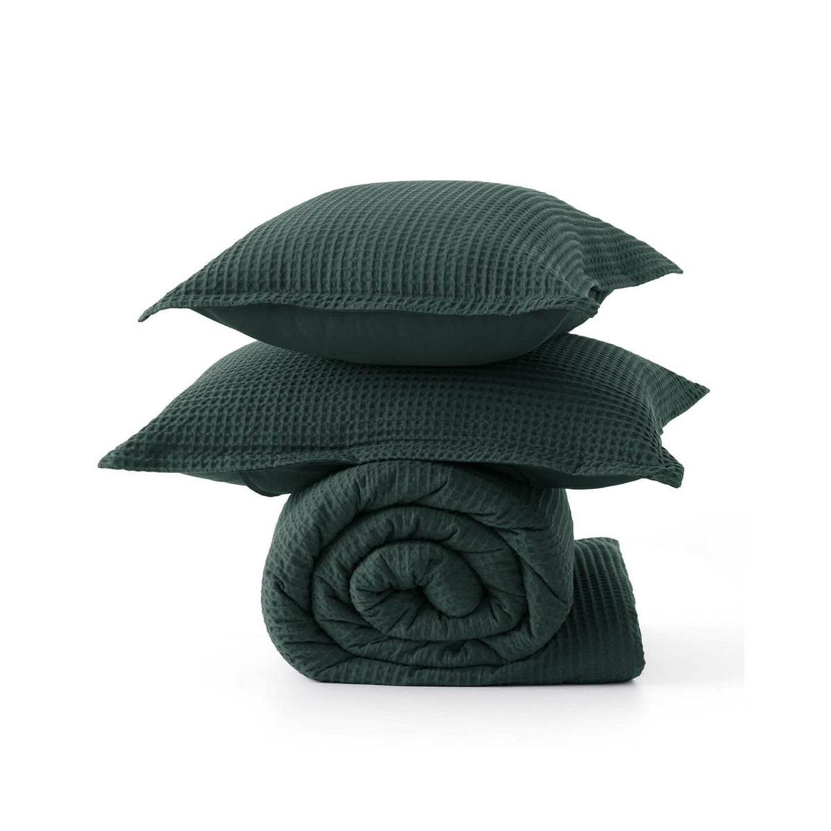 Bed Comforter, Cotton Waffle Weave Set, Breathable Construction for Everyday Bedding and Comfortable Sleep, 5 Sizes and 12 Colors image 27
