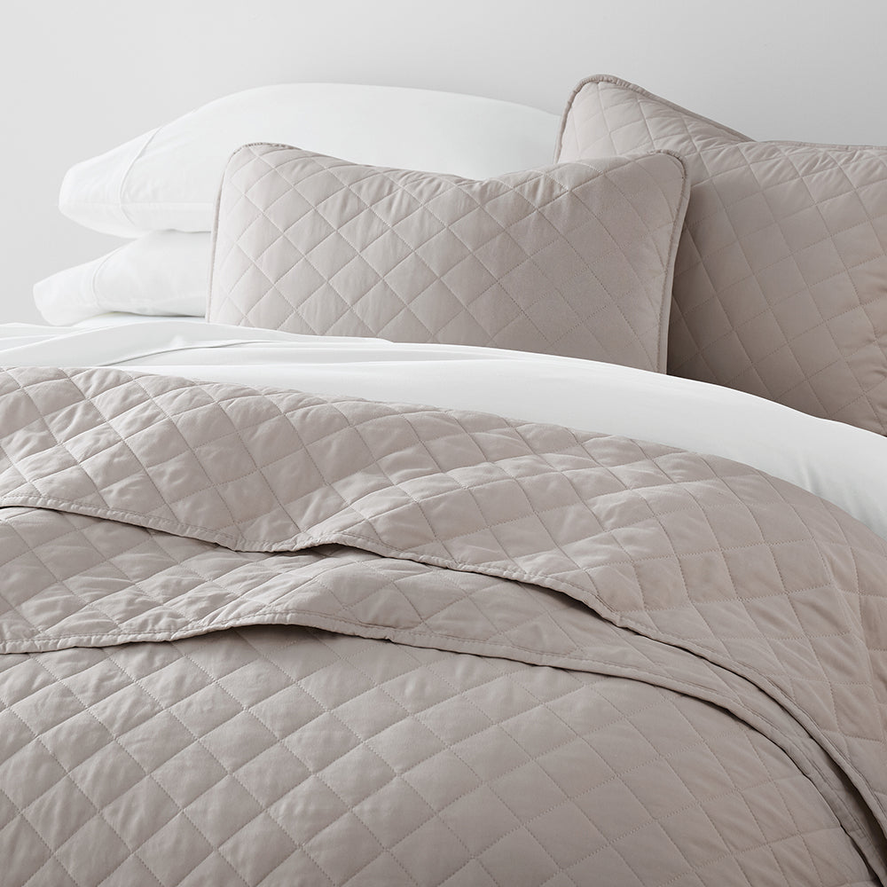 Bed Quilt, 3 Piece Diamond Stitch Quilted Coverlet Set for Guest Beds and Layered Bedroom Styling, 3 Sizes and 6 Colors image 27