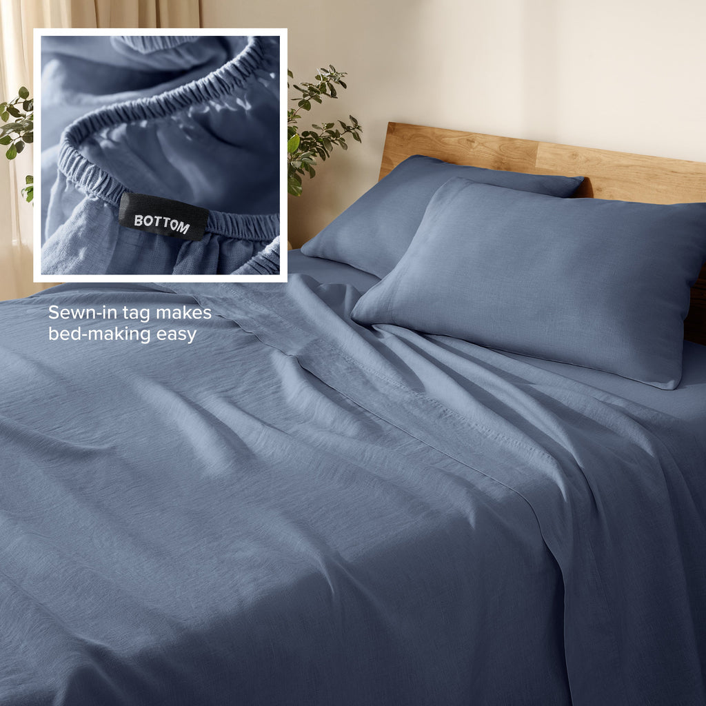 Bed Sheet Set, European Linen for Everyday Bedroom Comfort and Guest Rooms, 7 Sizes and 5 Colors image 27