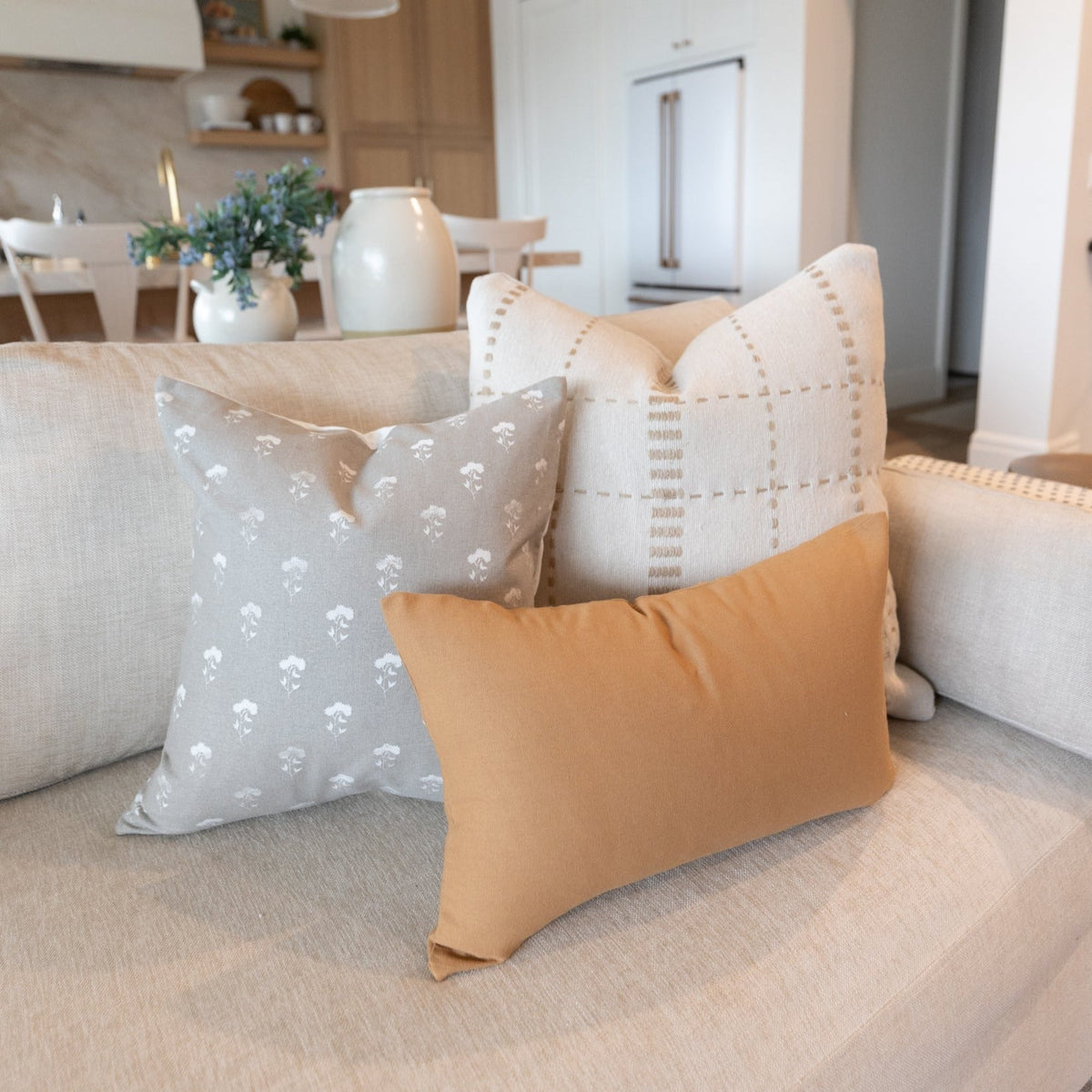 Decorative Pillow Cover Set, Terracotta Basics 18" 22" 26" 12x20", Machine-Washable Care for Bedroom Styling and Living Room Decor image 27