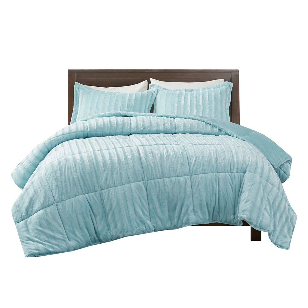 Bed Comforter, Duke Faux Fur Mini Set, Machine-Washable Care, Hypoallergenic Comfort for Everyday Bedding and Comfortable Sleep image 27