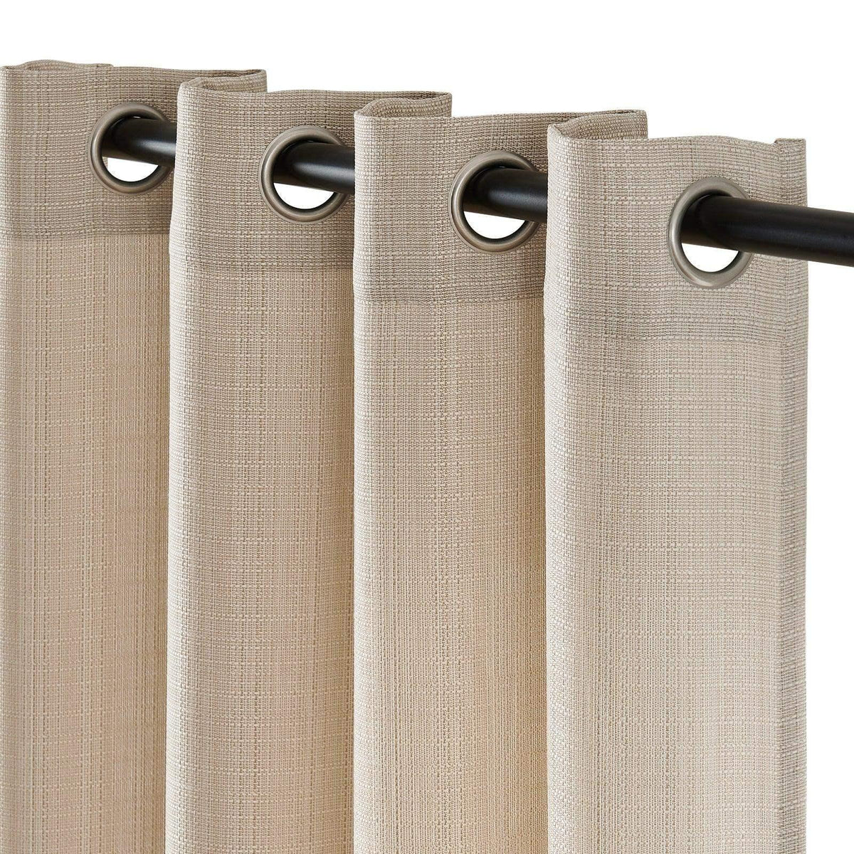 Window Curtain, Solid Linen Textured Grommet Curtains (2, Lightweight Design for Windows, Room Styling and Everyday Privacy image 27
