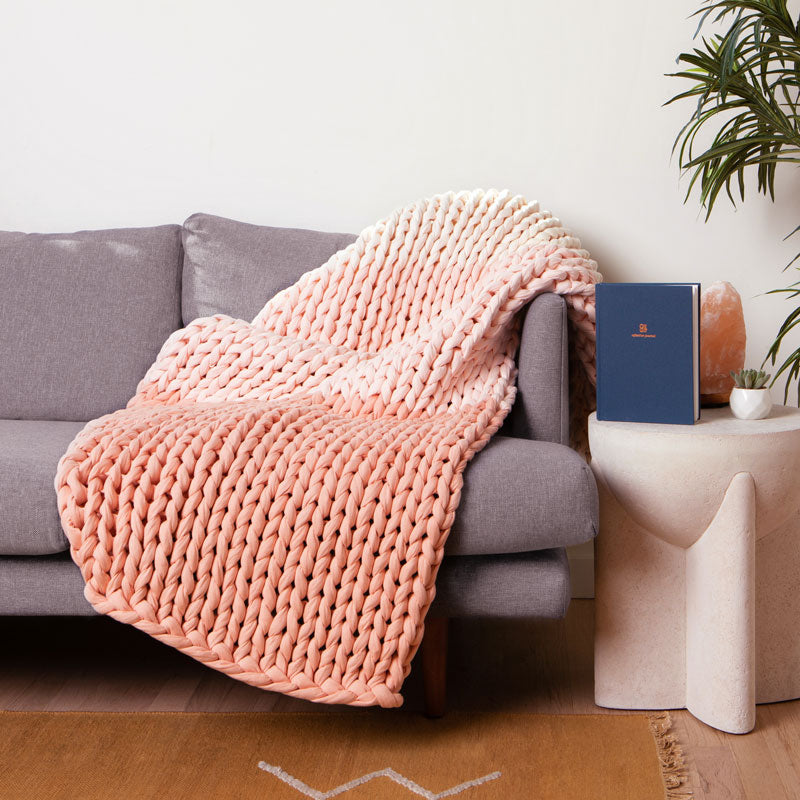 Cozy Throw Blanket, Cotton Weighted for Sofas, Beds and Relaxing at Home, 32 Color Options image 28