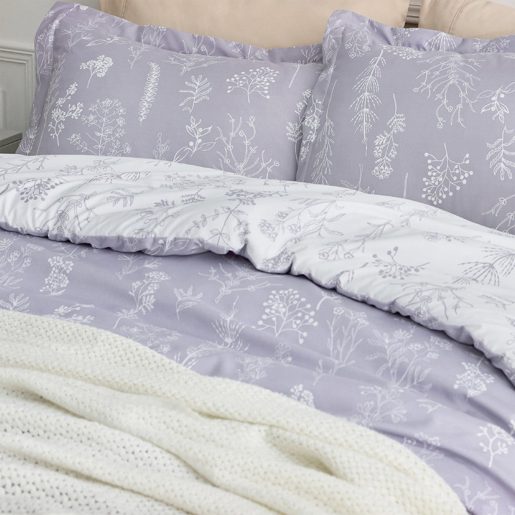 Duvet Cover Set, Reversible Floral Print, Breathable Construction for Bedroom Bedding Refresh and Everyday Comfort, 4 Sizes and 13 Colors image 28