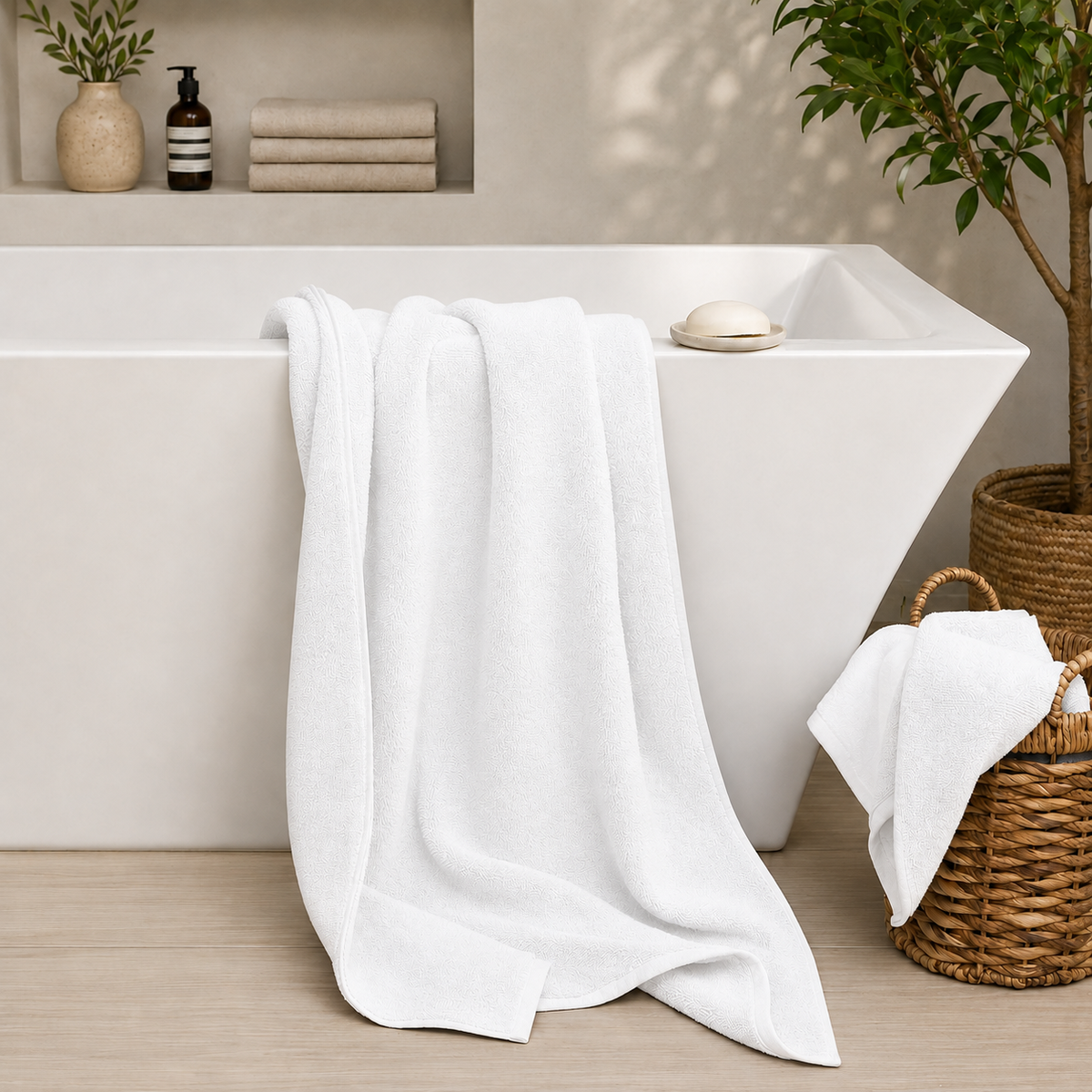 Bath Linen, Plush Towel Set for Daily Bathroom Routines and Guest Baths, 4 Color Options, Designed for Home Bathrooms and Everyday Care image 28