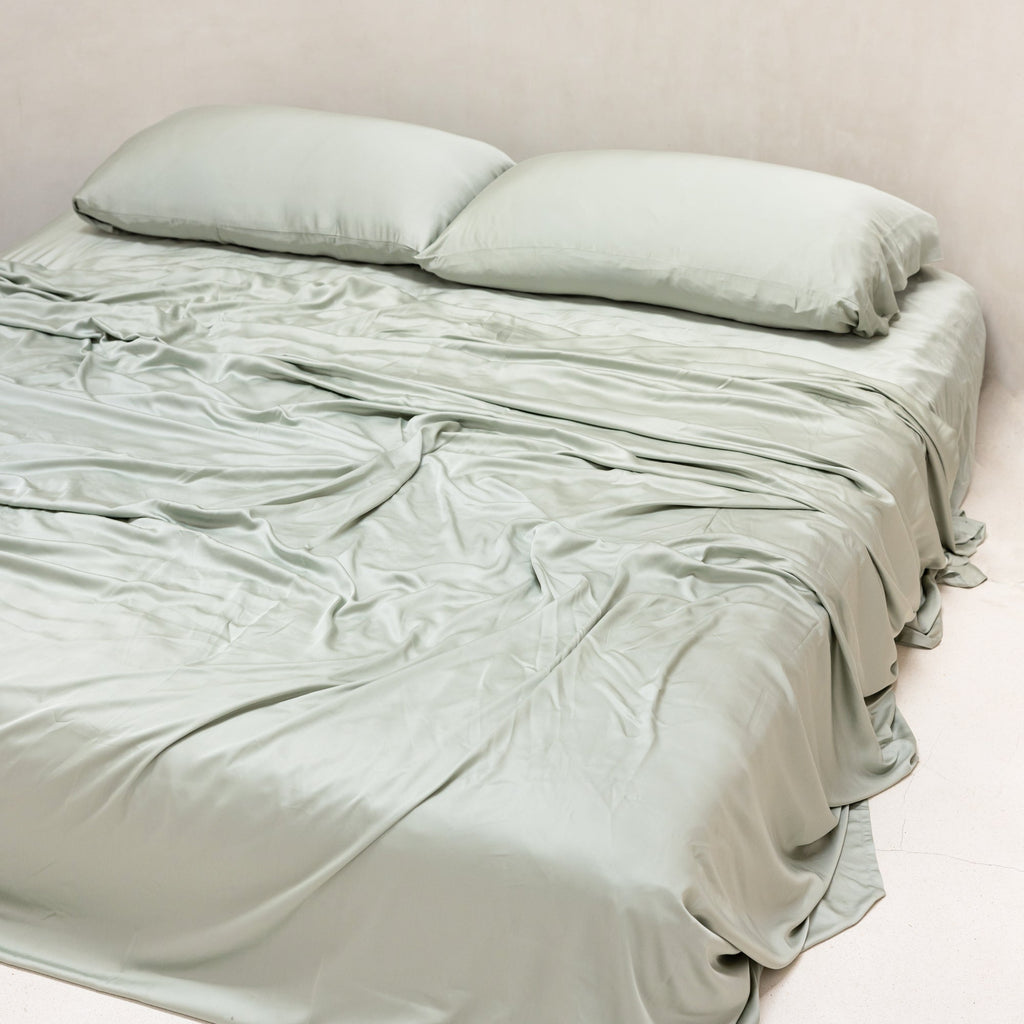 Bed Sheet Set, Organic Bamboo Sateen, Cooling Comfort for Everyday Bedroom Comfort and Guest Rooms, 5 Sizes and 15 Colors image 28