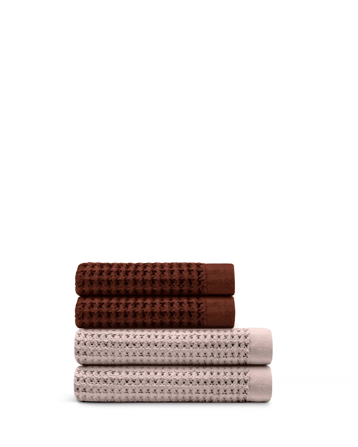 Bath Towel Set, Supima Waffle 4pc Bundle for Home Bathrooms and Everyday Care, 13 Color Options image 28