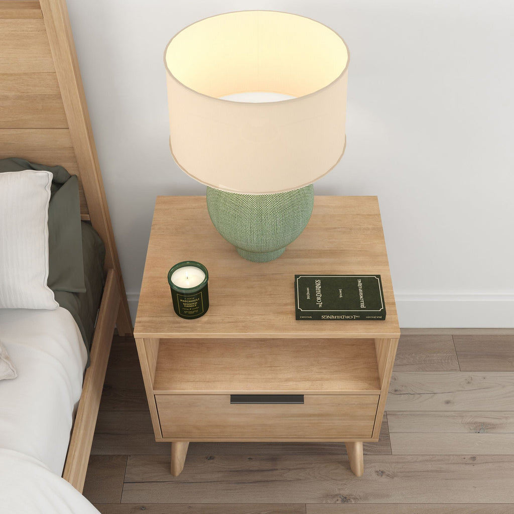 Nightstand, Haven with Shelf for Bedrooms, Bedside Essentials and Everyday Storage, 4 Color Options image 28