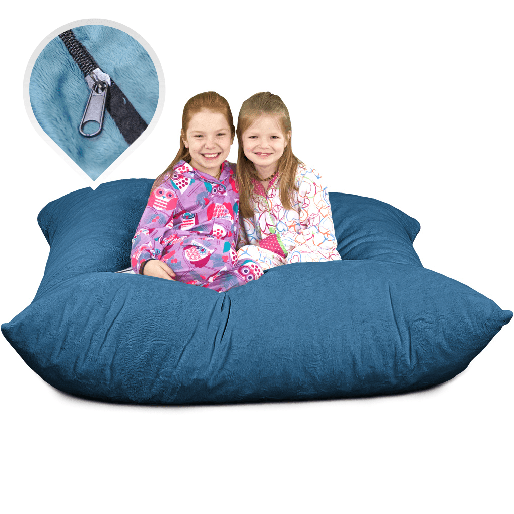 Bed Pillow, 5.5 Ft Bean Bag Chair Floor Replacement Cover, Machine-Washable Care for Sleeping, Reading and Bedroom Comfort, 8 Color Options image 28