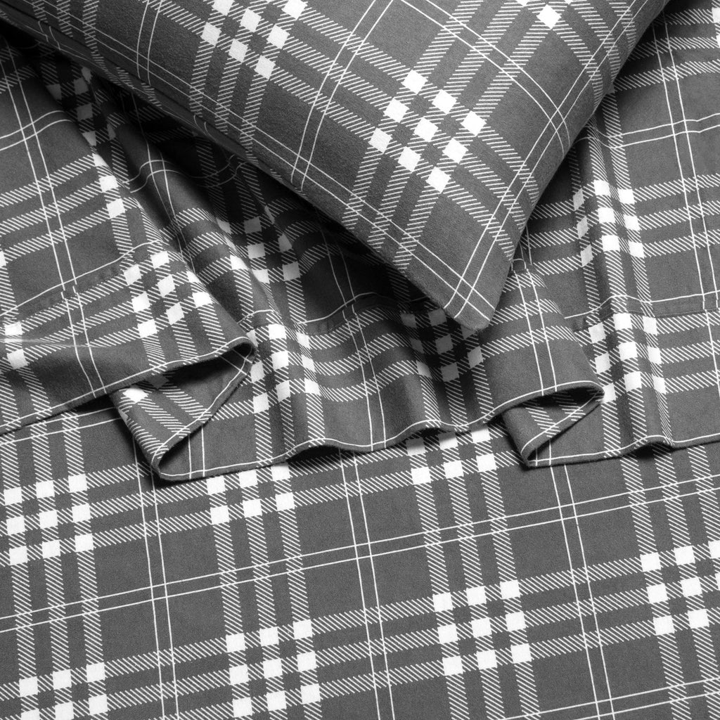 Bed Sheet Set, Cotton Flannel Prints for Master Bedrooms, Guest Beds and Daily Use, 7 Sizes and 30 Colors image 28