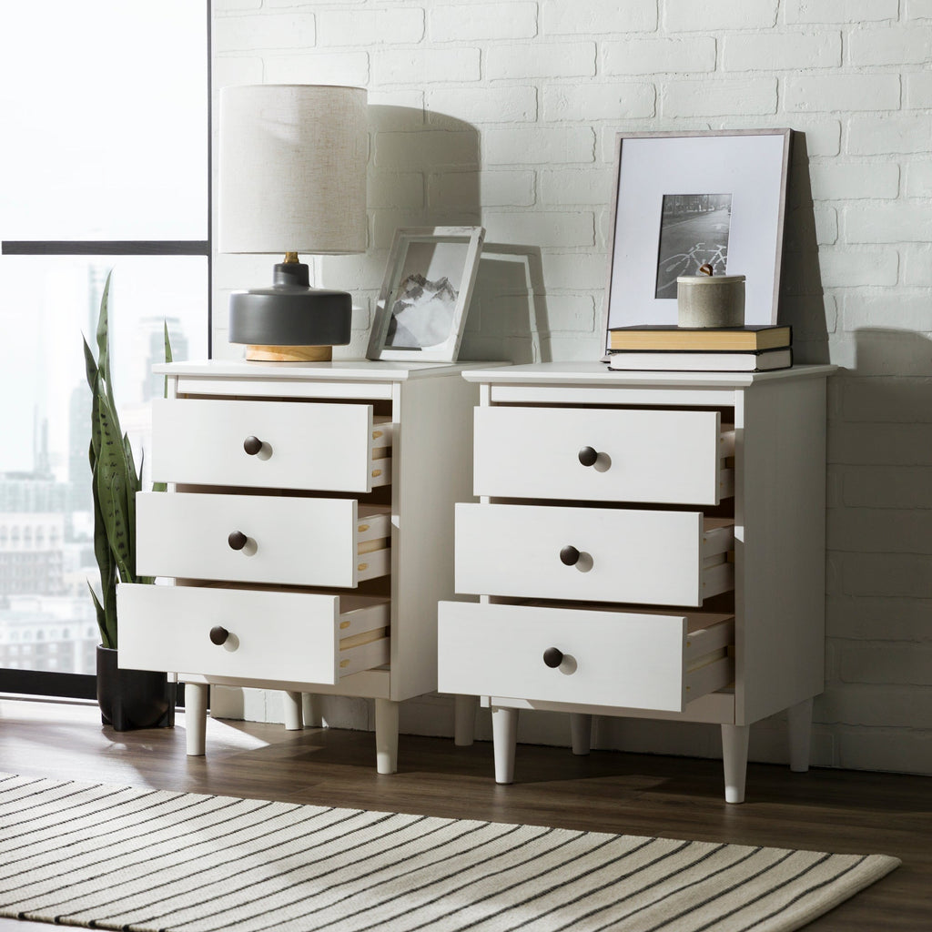 Nightstand, Spencer Solid Transitional Wood for Bedrooms, Bedside Essentials and Everyday Storage, 2 Size Options image 28