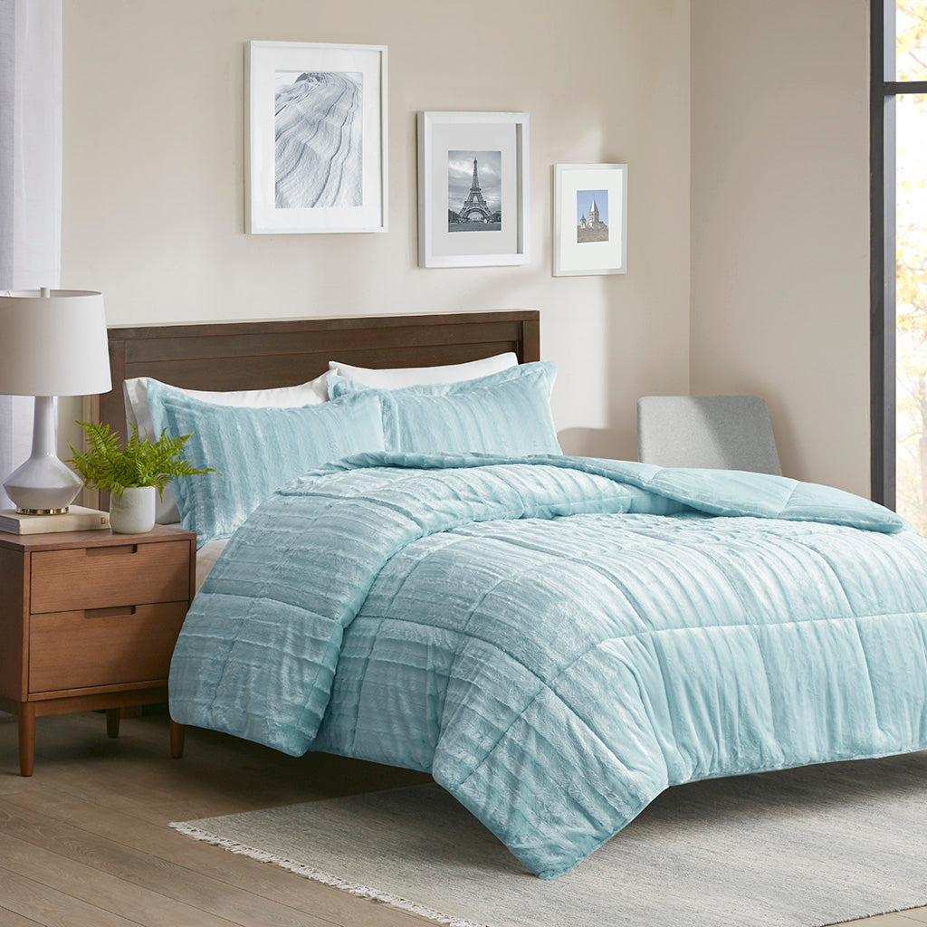 Bed Comforter, Duke Faux Fur Mini Set, Machine-Washable Care, Hypoallergenic Comfort for Everyday Bedding and Comfortable Sleep image 28