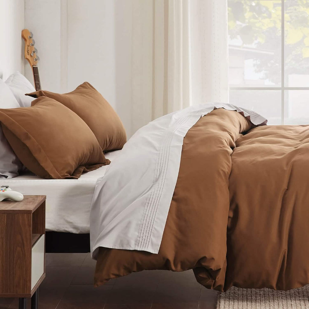 Duvet Cover Set, Brushed Microfiber for Guest Rooms and Everyday Bedroom Styling, 9 Sizes and 36 Colors image 28