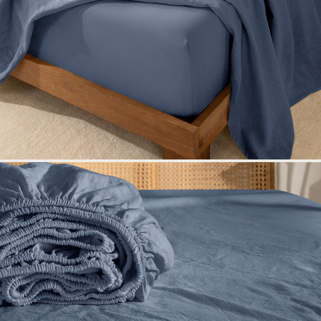 Bed Sheet Set, European Linen for Everyday Bedroom Comfort and Guest Rooms, 7 Sizes and 5 Colors image 28