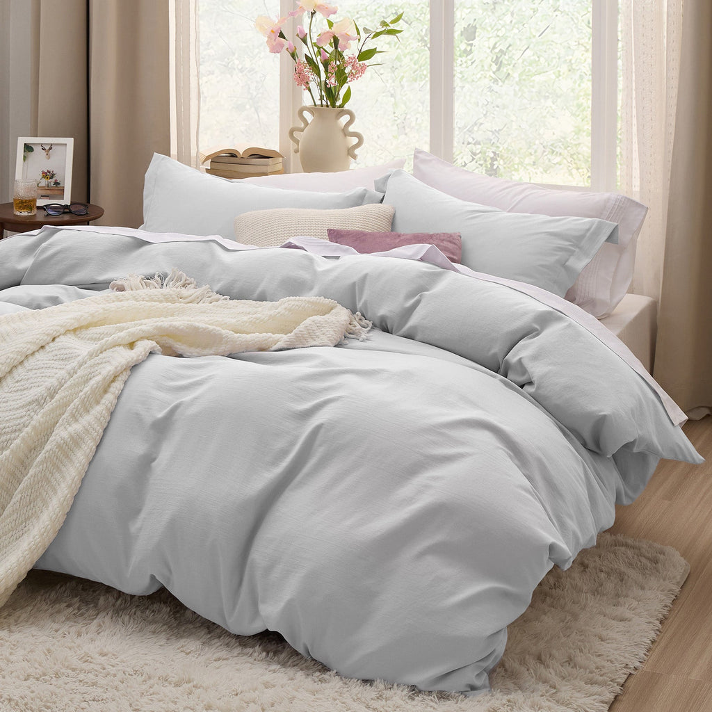Duvet Cover Set, Ultra Soft Hypoallergenic Microfiber, Lightweight Design for Guest Rooms and Everyday Bedroom Styling image 29