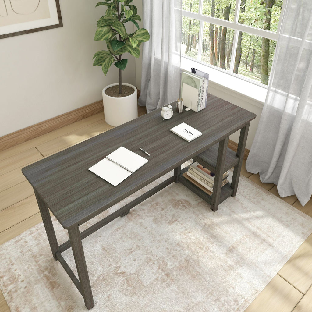 Computer Desk, 55", Solid Wood Construction for Home Offices, Computer Work and Study Spaces, 3 Color Options image 29