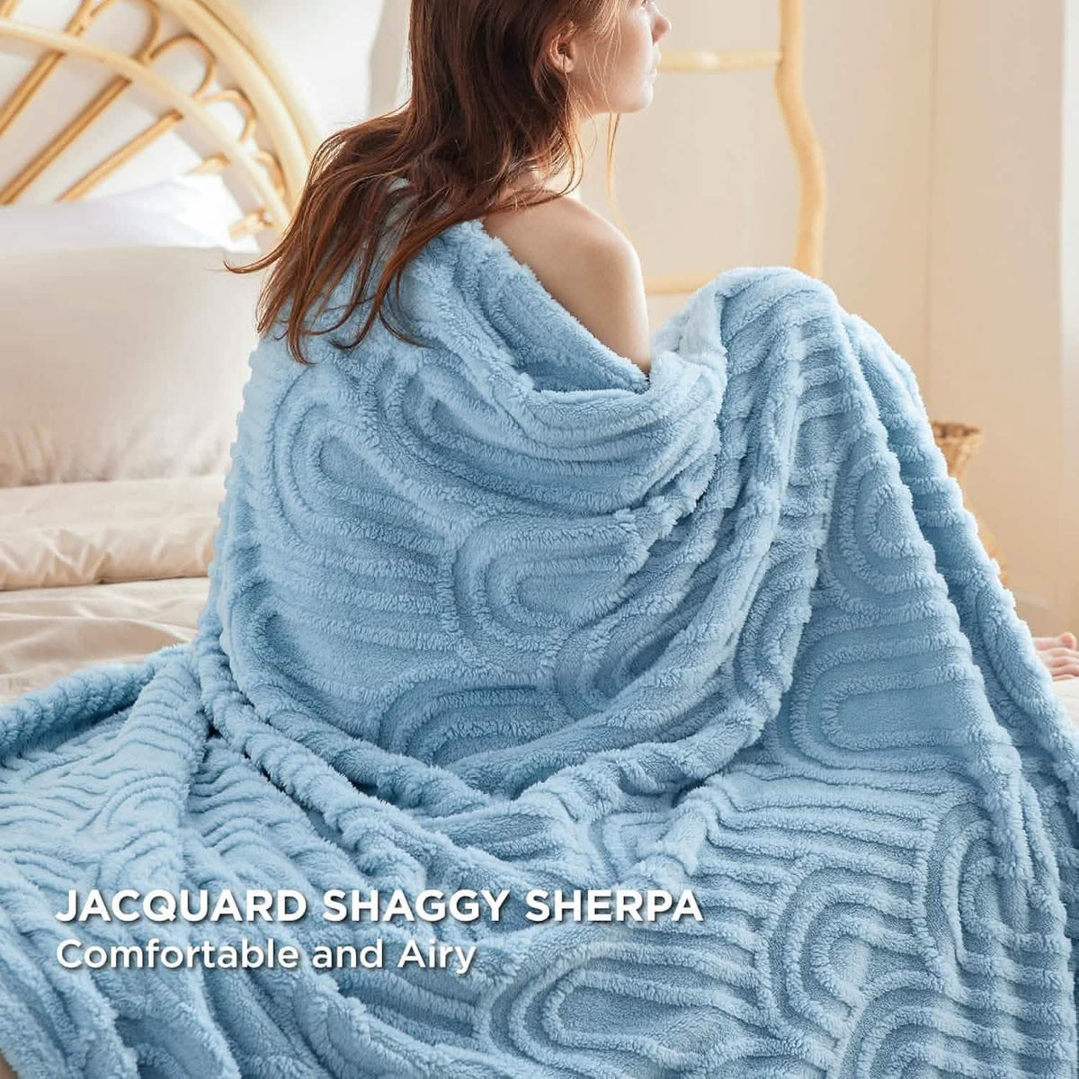 Cozy Throw Blanket, Arch Shaggy Sherpa Fleece, Lightweight Design, Machine-Washable Care for Living Rooms, Bedrooms and Everyday Lounging image 29