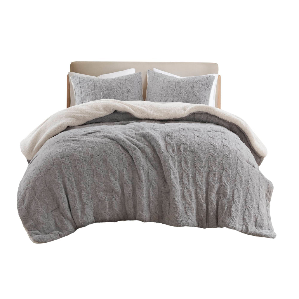 Bed Comforter, Riordan Waffle Knit Chenille Set, Machine-Washable Care for Everyday Bedding and Comfortable Sleep, 3 Sizes and 4 Colors image 29