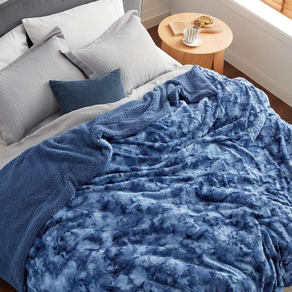Cozy Throw Blanket, Faux Fur Sherpa Fleece for Sofas, Beds and Relaxing at Home, 4 Sizes and 10 Colors image 29