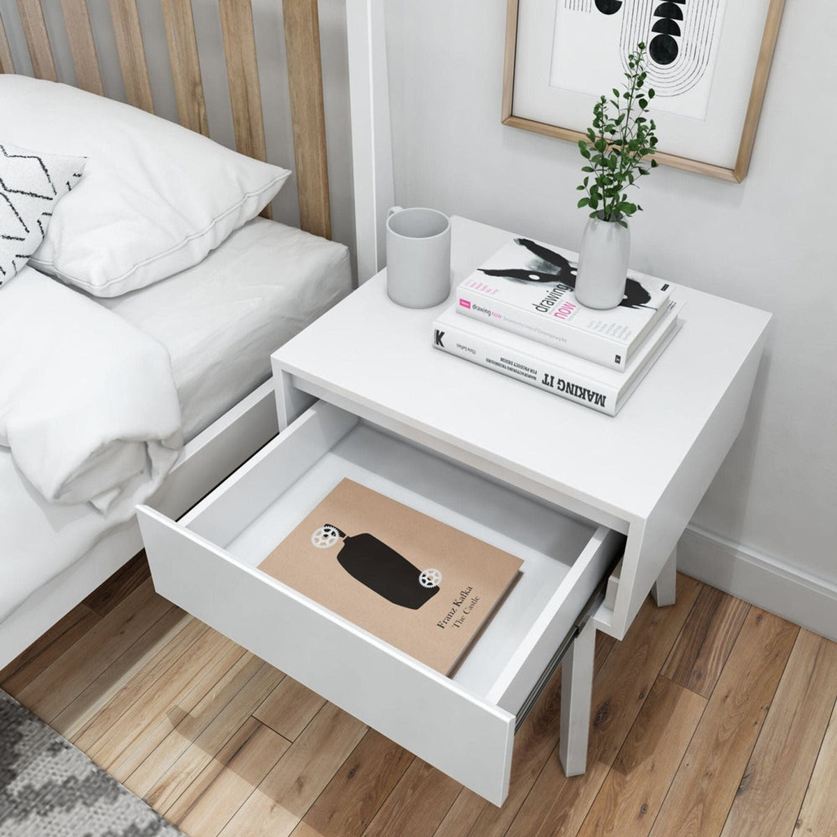 Nightstand, Modern (Set of 2) for Bedside Storage, Bedroom Organization and Guest Rooms, 6 Color Options image 29