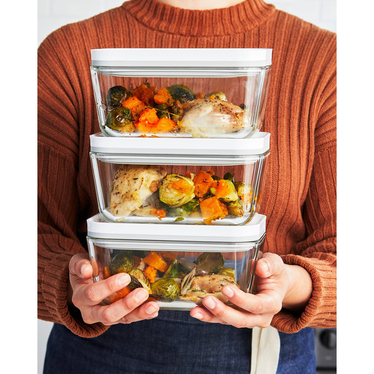 Food Storage Container, Fresh & Save Glass Airtight, Silicone Construction for Lunches, Pantry Storage and Everyday Meals, 6 Size Options image 29