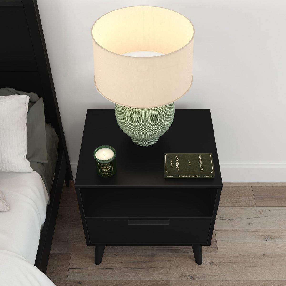 Nightstand, Haven with Shelf for Bedrooms, Bedside Essentials and Everyday Storage, 4 Color Options image 29