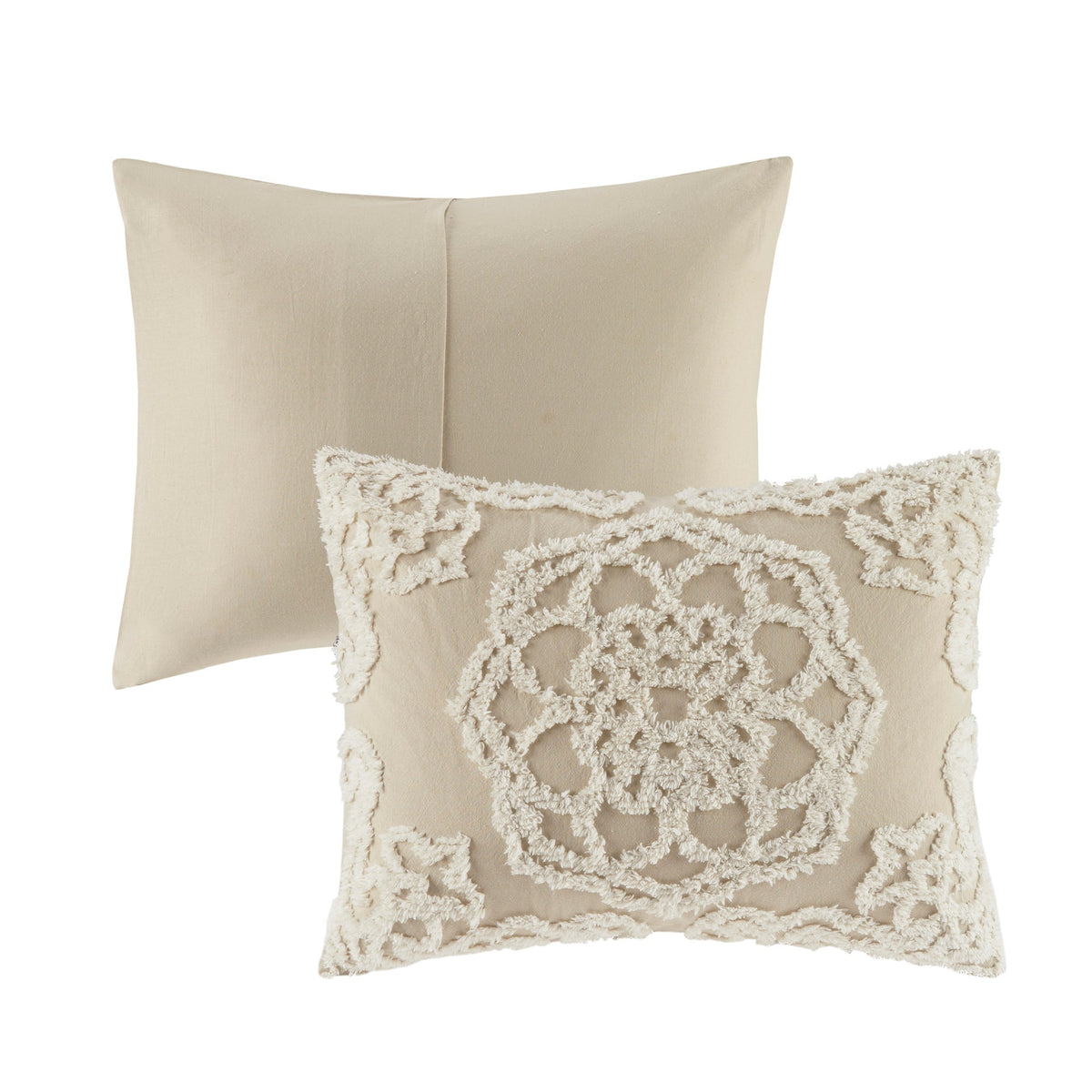 Bed Quilt, Laetitia Tufted Cotton Chenille Medallion, Machine-Washable Care for Bedroom Layering and Everyday Bedding, 3 Size Options image 29