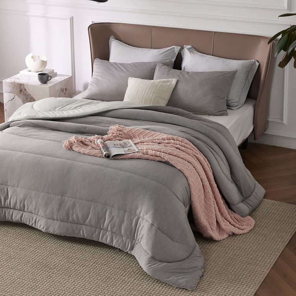 Bed Comforter, Reversible Warm and Cooling Set, Breathable Construction for Year-Round Bedroom Comfort and Restful Sleep image 29