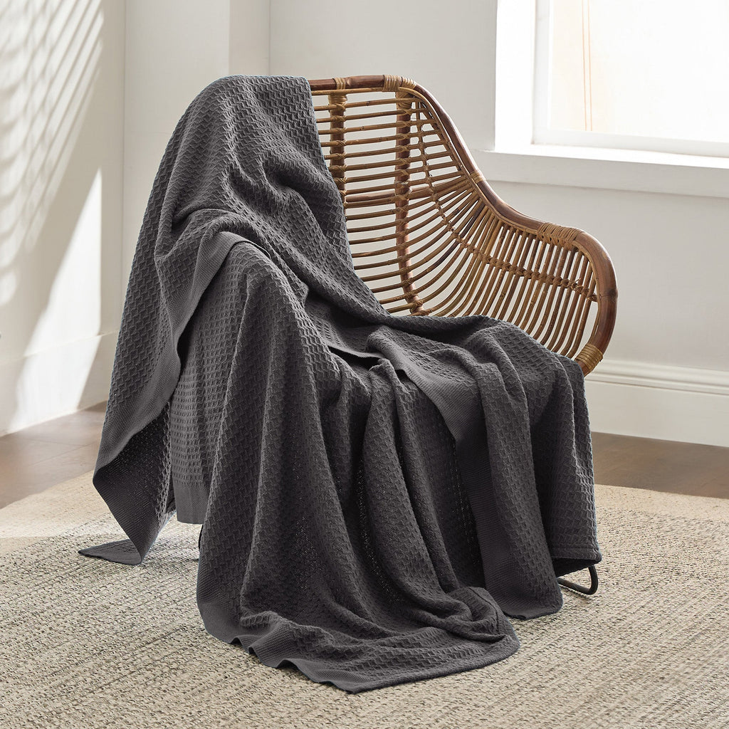 Cozy Throw Blanket, Cotton Waffle Weave, Lightweight Design, Breathable Construction for Living Rooms, Bedrooms and Everyday Lounging image 29