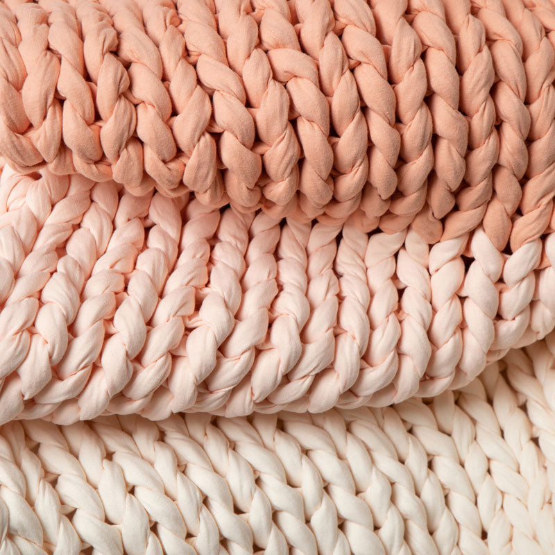Cozy Throw Blanket, Cotton Weighted for Sofas, Beds and Relaxing at Home, 32 Color Options image 29