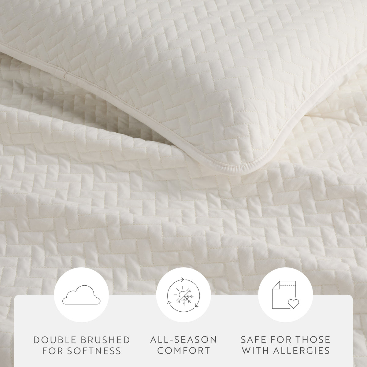 Quilted Coverlet Set, 3 Piece Herringbone for Guest Bedrooms, Layered Beds and Everyday Bedding, 3 Sizes and 6 Colors image 29