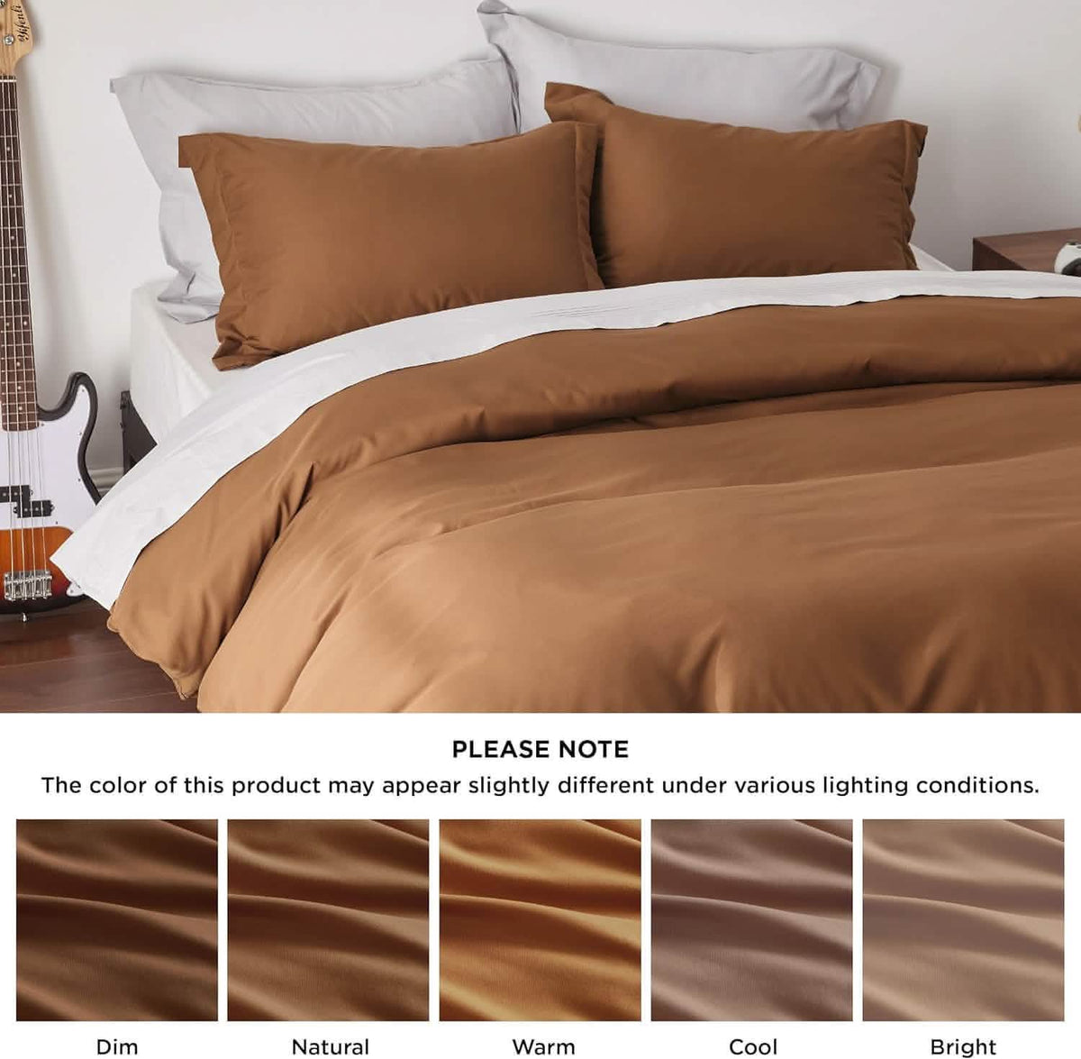 Duvet Cover Set, Brushed Microfiber for Guest Rooms and Everyday Bedroom Styling, 9 Sizes and 36 Colors image 29