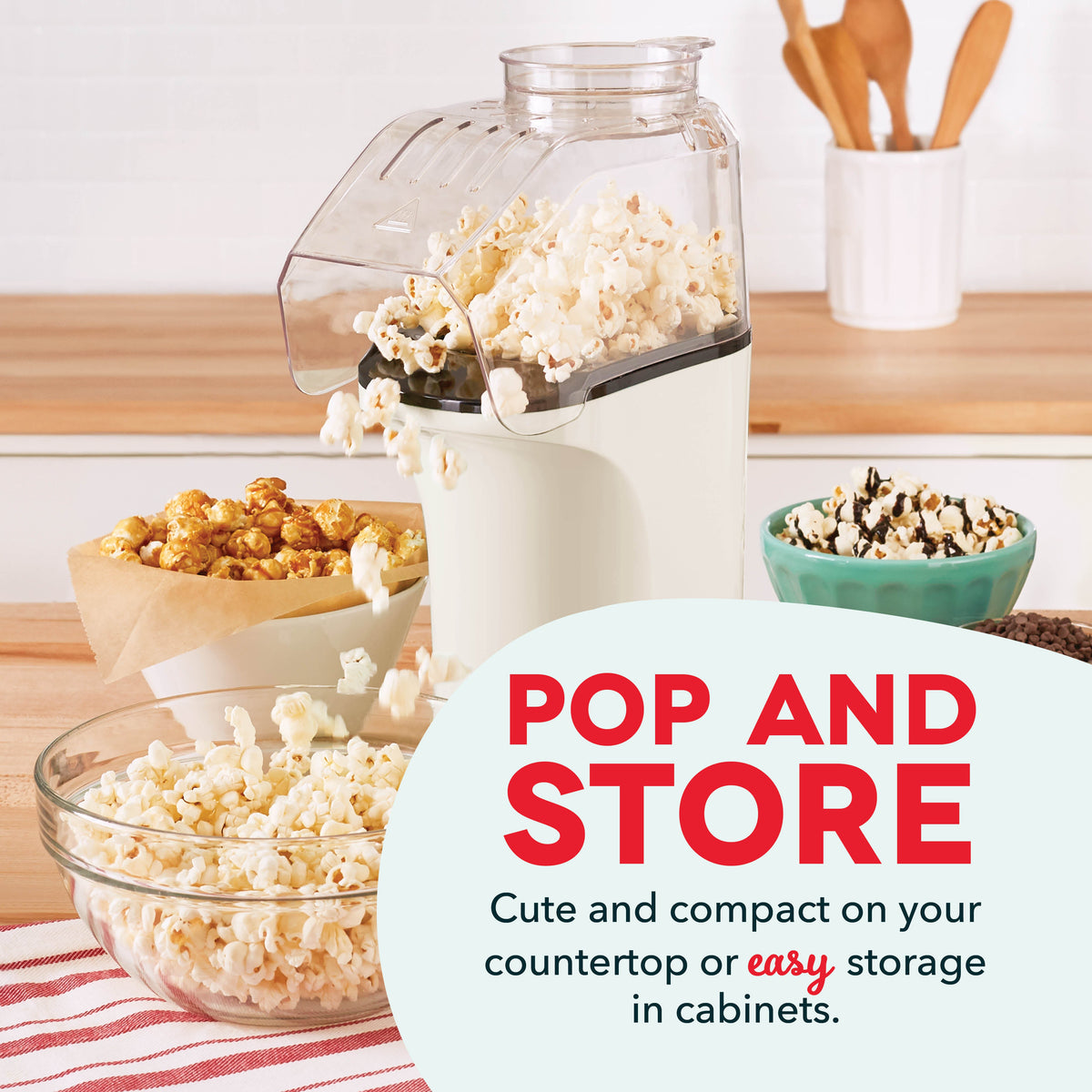 Stovetop Popcorn Popper, Fresh Pop Maker, Non-Slip Design for Stovetop Popping, Family Treats and Home Kitchens, 6 Color Options image 29