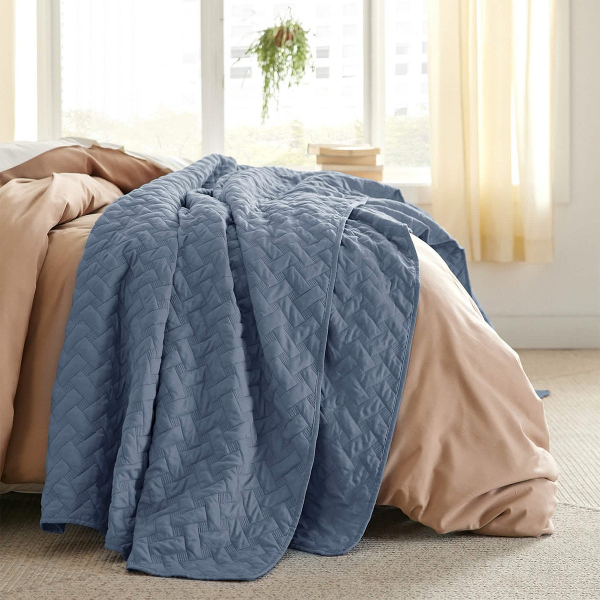 Cozy Throw Blanket, Basket weave Quilt Set, Lightweight Design for Living Rooms, Bedrooms and Everyday Lounging, 6 Sizes and 17 Colors image 29