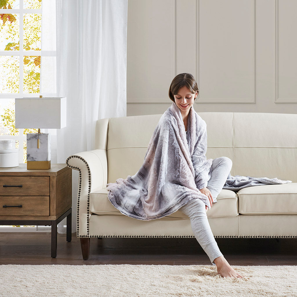 Cozy Throw Blanket, Zuri Oversized Faux Fur, Machine-Washable Care for Sofas, Beds and Relaxing at Home, 10 Color Options image 29