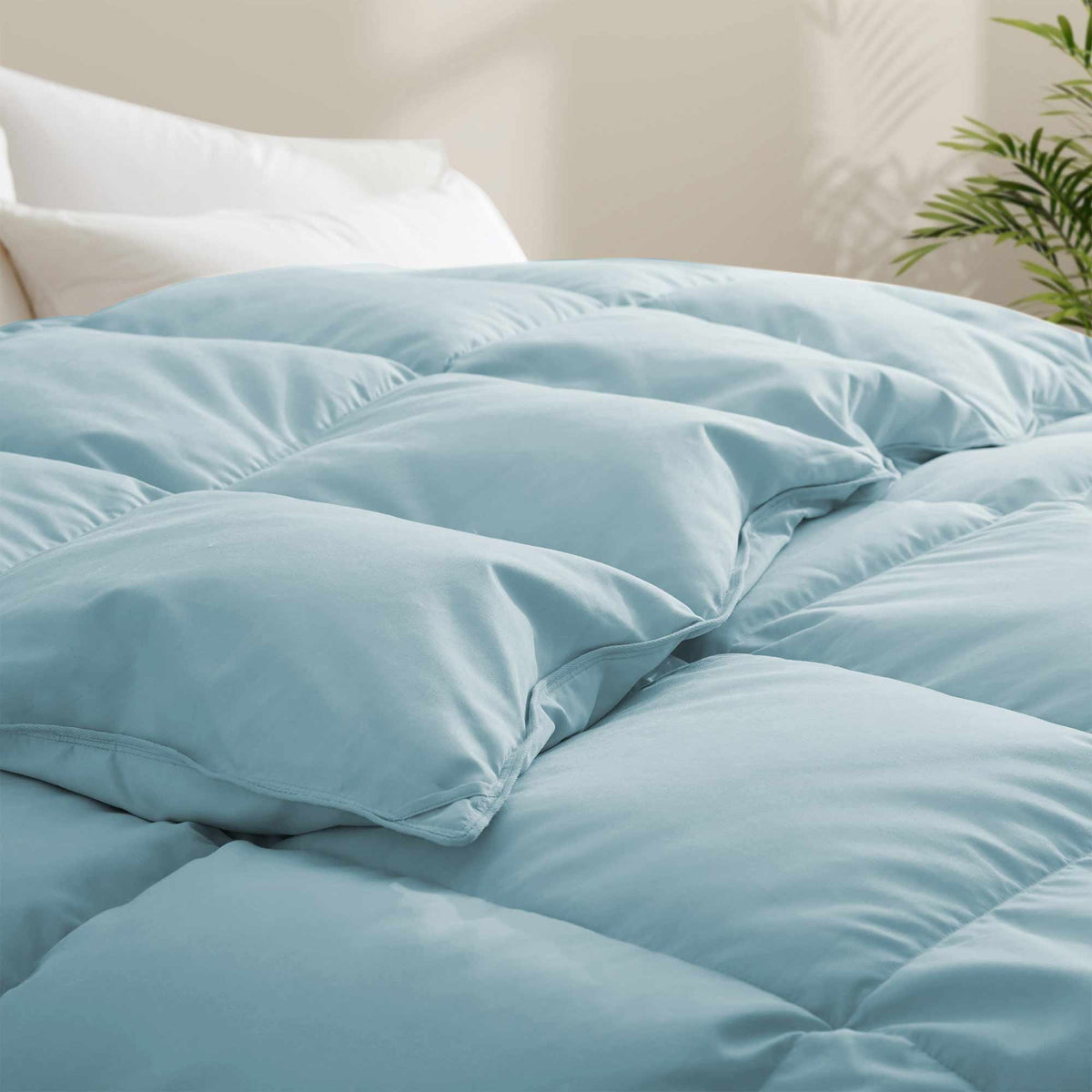Down & Feather Comforter, Goose, Lightweight Design, Machine-Washable Care for Everyday Bedding and Comfortable Sleep, 4 Sizes and 8 Colors image 29