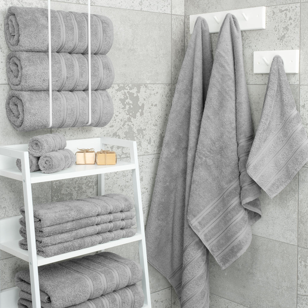 Bath Towel Set, 100% Cotton Turkish Towels for Bathroom, 4 for Home Bathrooms and Everyday Care, 21 Color Options image 29