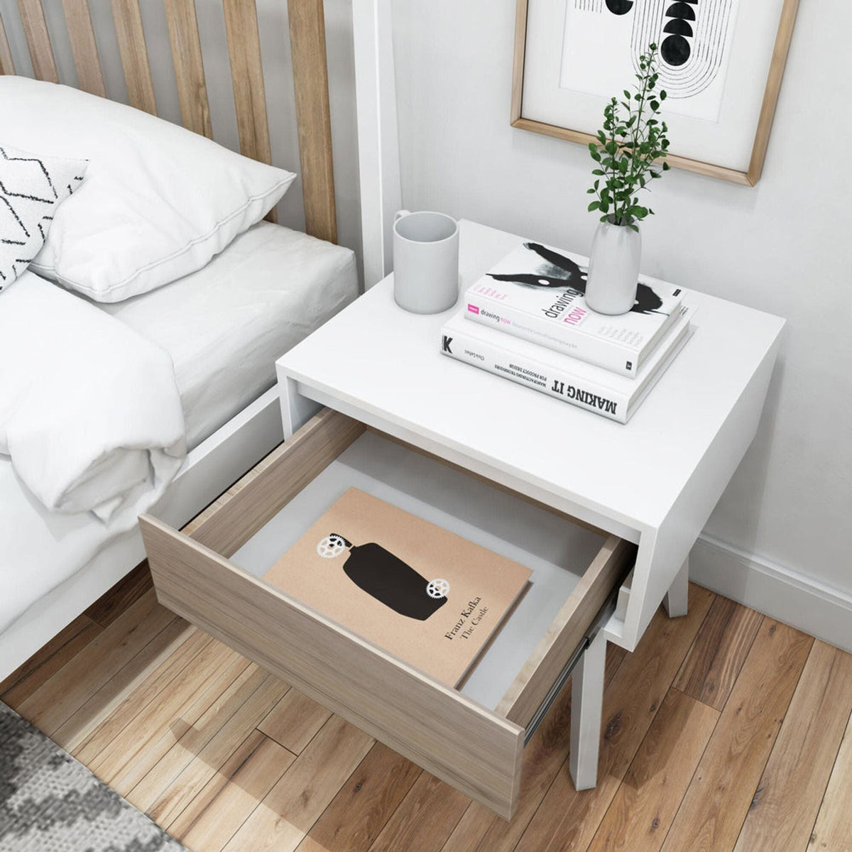 Nightstand, Modern (Set of 2) for Bedside Storage, Bedroom Organization and Guest Rooms, 6 Color Options image 30