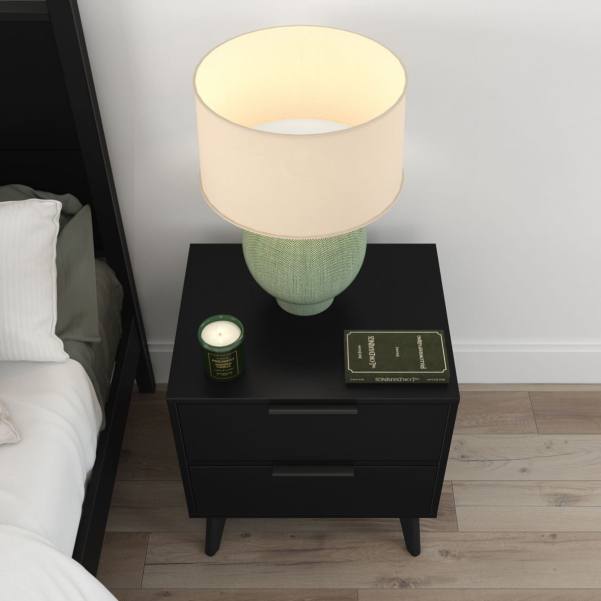 Nightstand, Haven 2 Drawer for Bedrooms, Bedside Essentials and Everyday Storage, 4 Color Options image 30