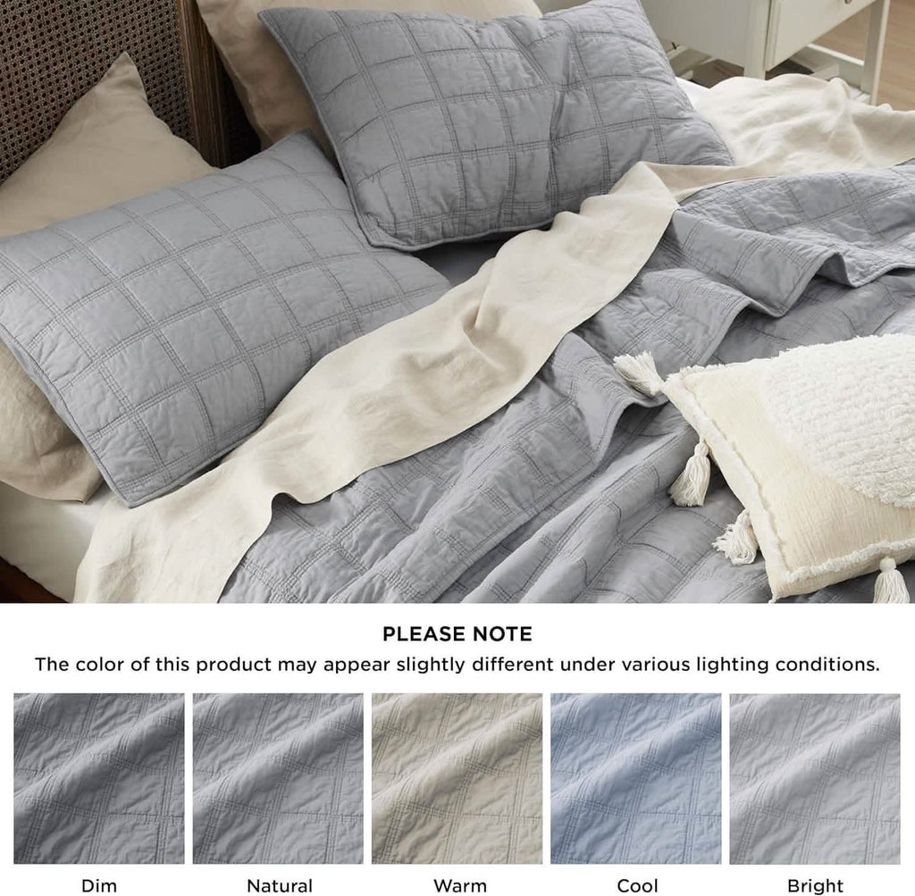 Cozy Throw Blanket, Voile Cotton Quilt Set, Lightweight Design, Breathable Construction for Sofas, Beds and Relaxing at Home image 30